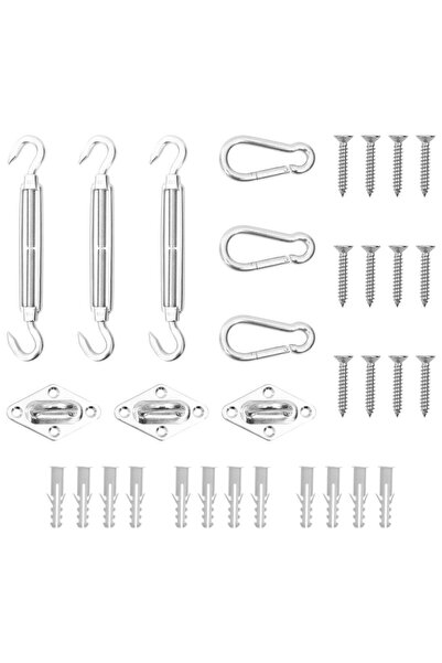 Concept Set de accesorii parasolar, 9 piese, oțel inoxidabil