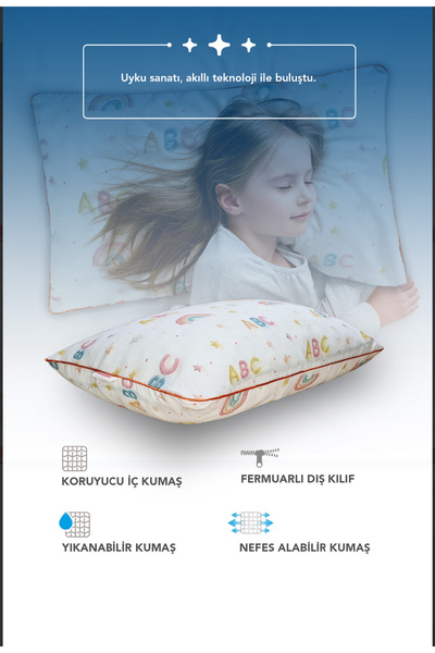 PUFYMAX %100 Organik pamuk müslin kumaşlı çocuk yastığı ,boyun destek yastığı...