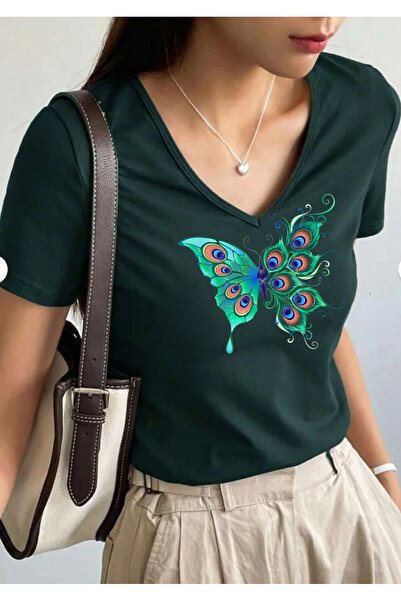SUNFREE Colorful Figure Ba Printed Collared Short Sleeve Regular Women's Comb...