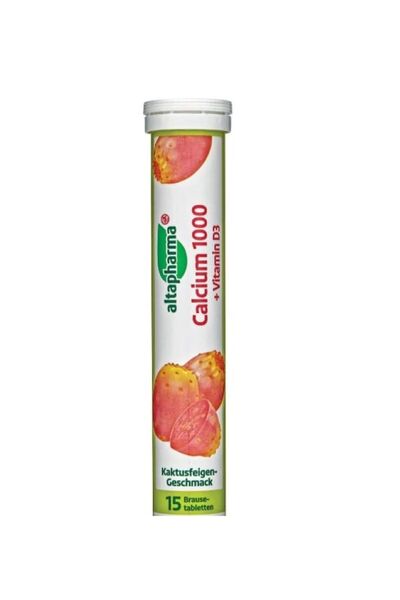 Altapharma Calcium-Containing Food Supplement Water-Soluble Tablets Lemon Fla...