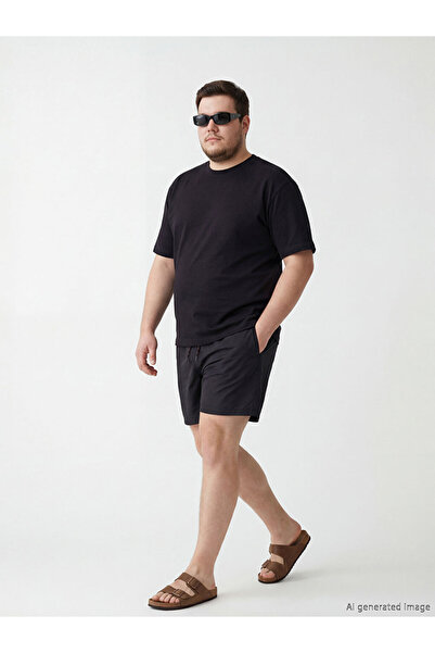 LC Waikiki Μαύρο ανδρικό μαγιό μέχρι το γόνατο