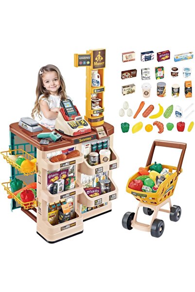 Toybox مجموعة ألعاب سوبر ماركت للأطفال مكونة من 48 قطعة، لعبة تقمص الأدوار في...