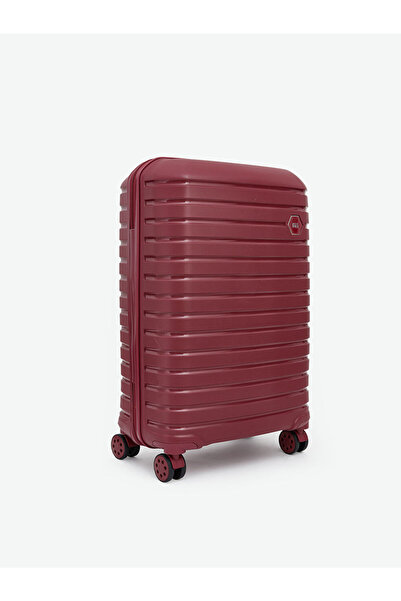 LC Waikiki Bordo Kilit Detaylı Orta Boy Valiz
