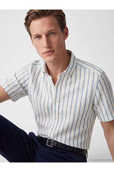 LC Waikiki I Standart Fit Striped Men's Shirt from Freezen Store