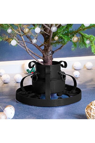 Concept Βάση για χριστουγεννιάτικο δέντρο, μαύρη, 29x29x15,5 εκ.
