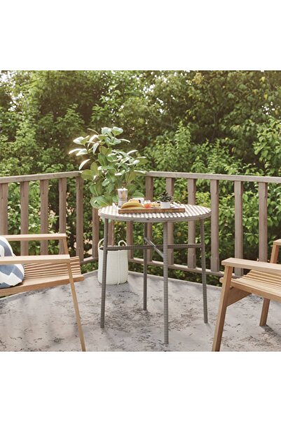 Concept Τραπεζάκι τσαγιού, γκρι, 45 cm, πολυρατάν