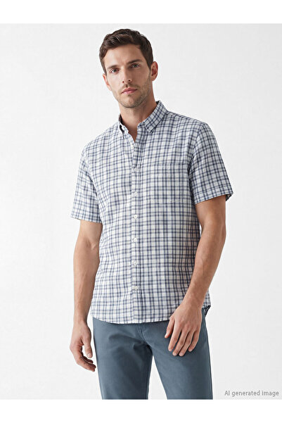 LC Waikiki Standard Fit Checkered Embroidered Men's Shirt from Uzg Store for ...