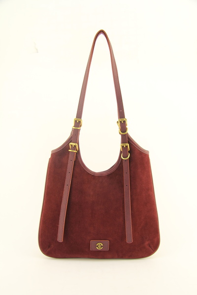 QUB CLUB Women's Adjustable Strap Pack Genuine Suede Leather Shoulder Bag