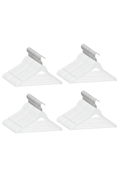 Concept Set umerașe anti-alunecare, alb, 100 buc., lemn esență tare