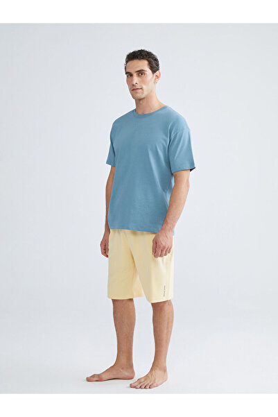 LC Waikiki Yellow Standard Fit Men's Pajama Bottom Shorts