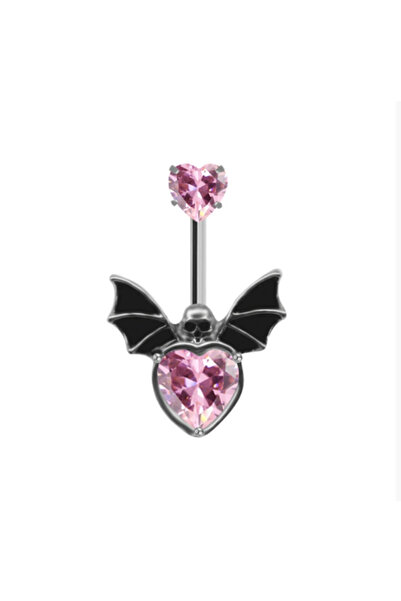 TakıLabirenti Yarasa Göbek Piercing, Belly Piercingi,Renkli Yarasa Kanatları ...