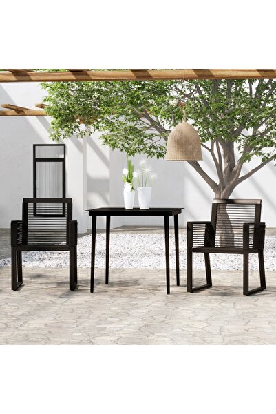 Concept Σετ επίπλων κήπου, 3 τεμάχια, μαύρο