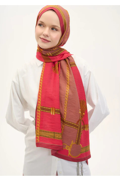 Silk Home أوربان أورز شال مايدا كبير الحجم بلون الفوشيا 190x70