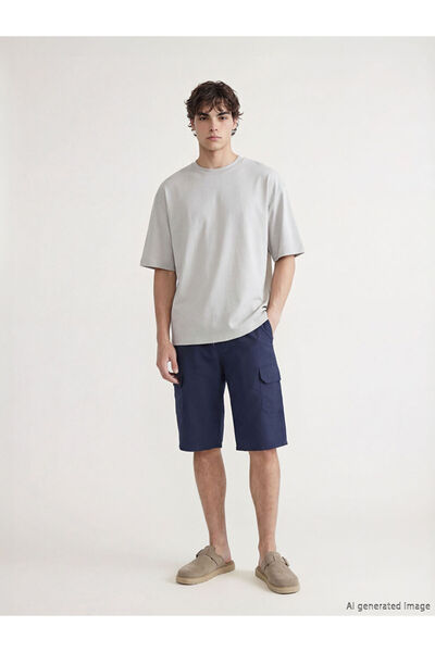 LC Waikiki Navy Blue Knee Length Men's Swim Shorts