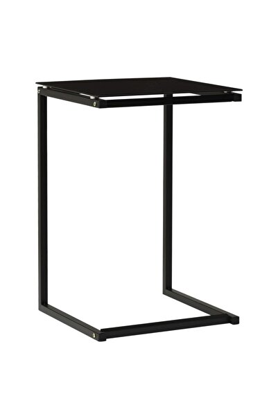 Concept Βοηθητικό τραπεζάκι, μαύρο, 40x40x60 cm, σκληρυμένο γυαλί