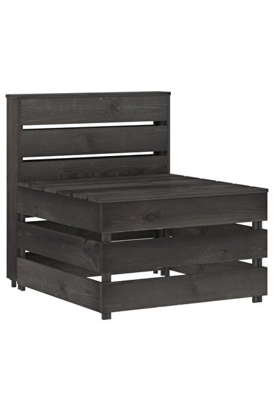 Concept Καναπές κήπου από μεσαίου μεγέθους παλέτες, γκρι, επεξεργασμένο πράσι...