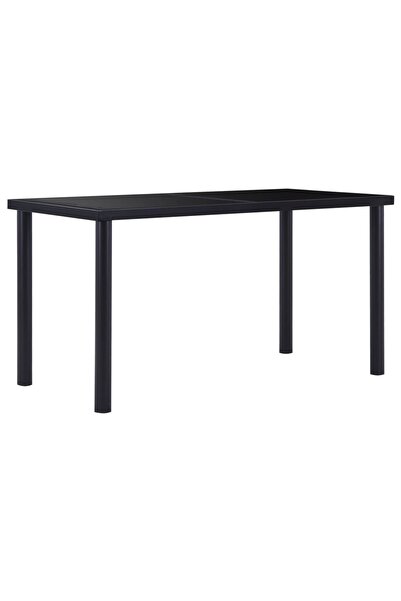 Concept Τραπέζι κουζίνας, μαύρο, 140 x 70 x 75 cm, σκληρυμένο γυαλί