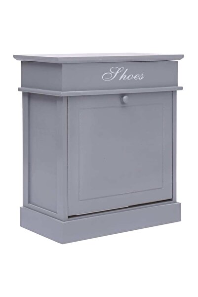 Concept Pantofar, gri, 50 x 28 x 58 cm, lemn de paulownia