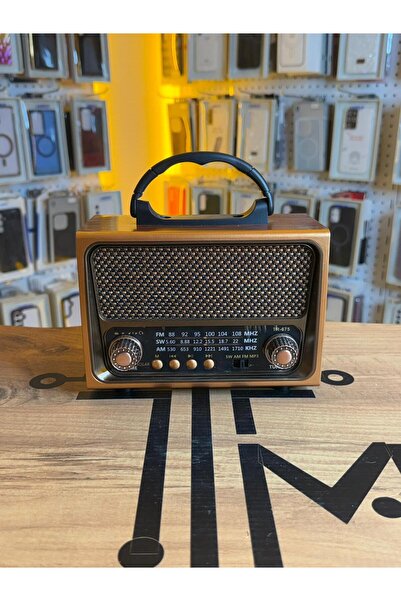 Avcı Teknoloji Market Retro Minimal Radyo Bluetooth FM AM SW USB TF Kart Giri...