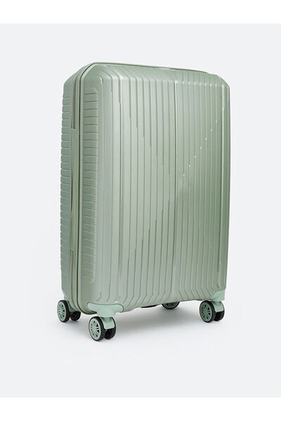 LC Waikiki Yeşil Kilit Detaylı Büyük Boy Valiz