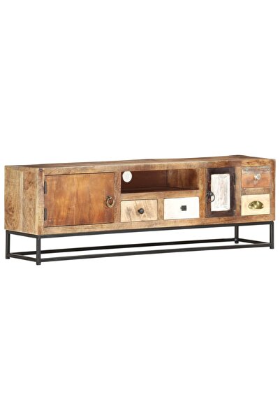 Concept Comodă TV, 120 x 30 x 40 cm, lemn masiv reciclat
