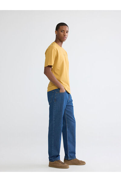 LC Waikiki Μπλε 745 Ανδρικό τζιν παντελόνι σε φαρδιά γραμμή