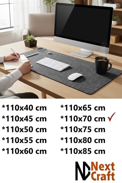 Next Craft Protector de masă Mouse Pad Covoraș mare din pâslă pentru jocuri 3...