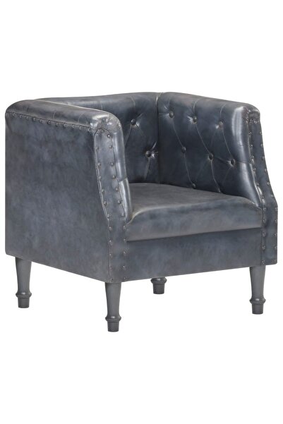 Concept Πολυθρόνα, γκρι, Γνήσιο Δέρμα