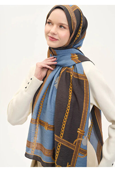 Silk Home شال أوربان أورز كبير الحجم بلون أزرق فاتح مقاس 190×70