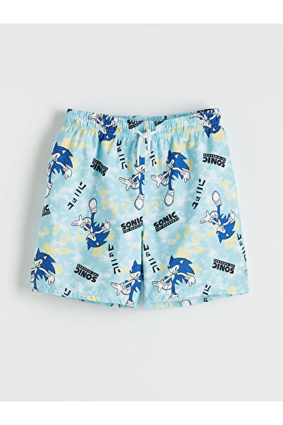 LC Waikiki Μπλε εμπριμέ αγορίστικο μαγιό