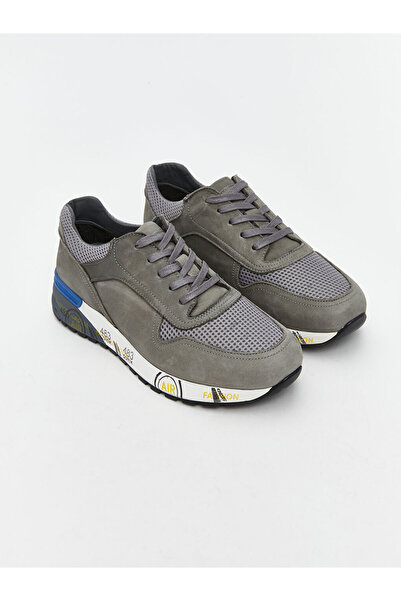 LC Waikiki Gray Suede-Look Men's Sports Shoes
