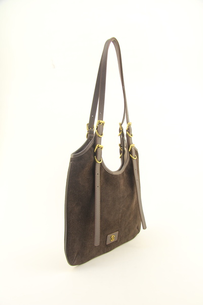 QUB CLUB Women's Adjustable Strap Pack Genuine Suede Leather Shoulder Bag