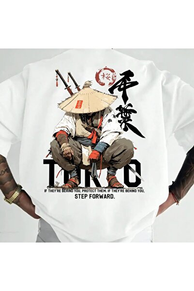 NO BRAND Men's casual t-shirt with a simple, modern print