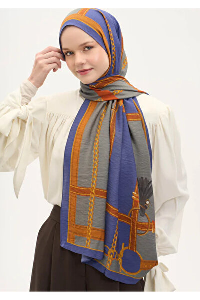 Silk Home Urban Hours Large Chain Light Gray Mayda Shawl 190X70