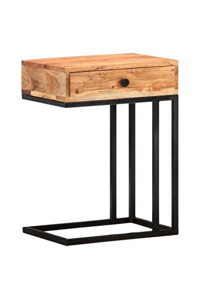 Concept Βοηθητικό τραπεζάκι σε σχήμα U, 45 x 30 x 61 cm, από μασίφ ξύλο ακακίας