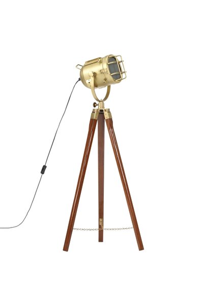 Concept Lampă de podea cu trepied, 97 cm, lemn masiv de mango