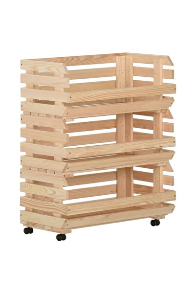 Concept Καρότσι λαχανικών, 77x30x80 εκ., ξύλο πεύκου