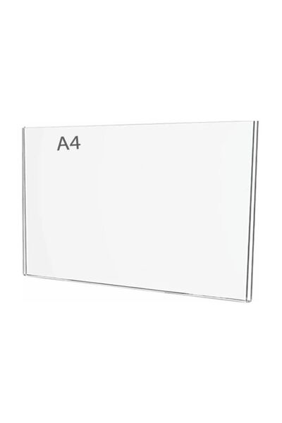 Empressco A4 U Type Horizontal Plexiglass Frame, Transparent and Stylish Tabl...