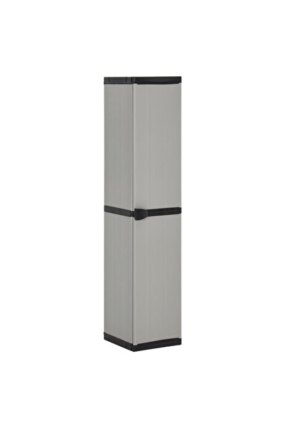 Concept Dulap de depozitare grădină cu 3 rafturi gri/negru 34x40x168 cm