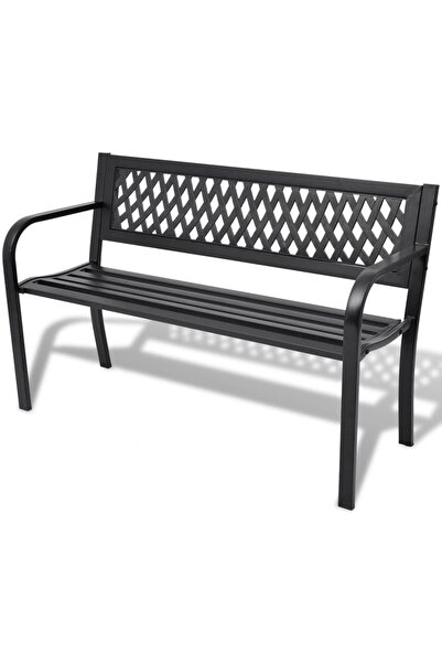 Concept Παγκάκι κήπου, μαύρο, 118 cm, ατσάλι