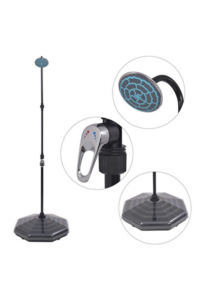 Concept Solar powered shower, 20 L, aluminum and HDPE