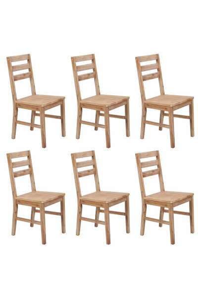 Concept Καρέκλες κουζίνας, 6 τεμ., μασίφ ξύλο ακακίας