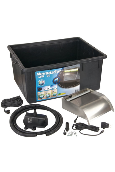 Ubbink Set cascadă cu LED Nevada, 30 cm, oțel inoxidabil