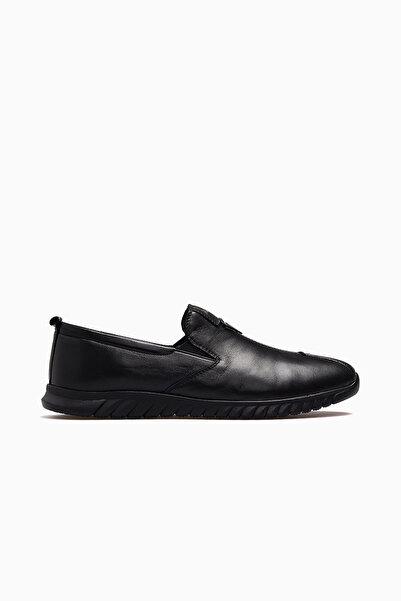 YAŞAR KAŞLI Men's Leather Comfort Casual Shoes 26Y Ykö-23059 Black