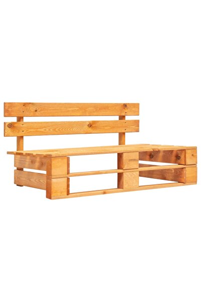 Concept Bancă din paleți de grădină, maro miere, lemn