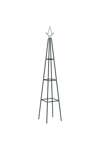 Concept Βάσεις για φυτά κήπου 2 τεμ. σκούρο πράσινο 35x35x195 εκ. σιδερένιες