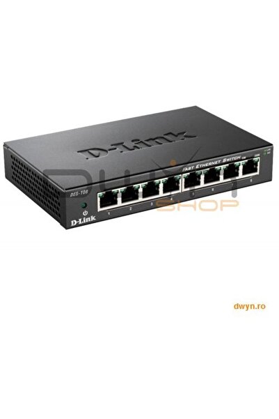 D-Link , Switch Desktop 8 porturi 10/100 - Metal Housing