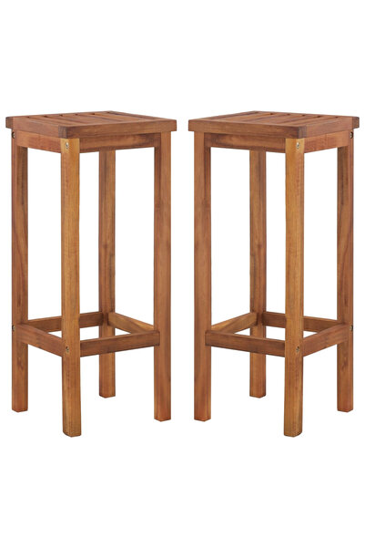 Concept Σκαμπό μπαρ, 2 τεμ., από μασίφ ξύλο ακακίας