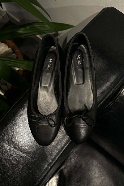 5in1Canpolat Black Classic Ballet Flats 25576
