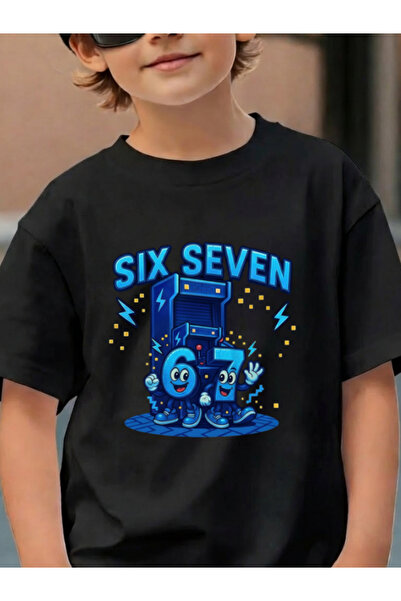 barsdepo Set tricou Six Seven cu imprimeu cu cadou PĂLĂRIE |   Calitate PREMIUM